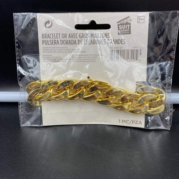 Suit Yourself Old School Big Links Gold Bracelet - Picture 2 of 2